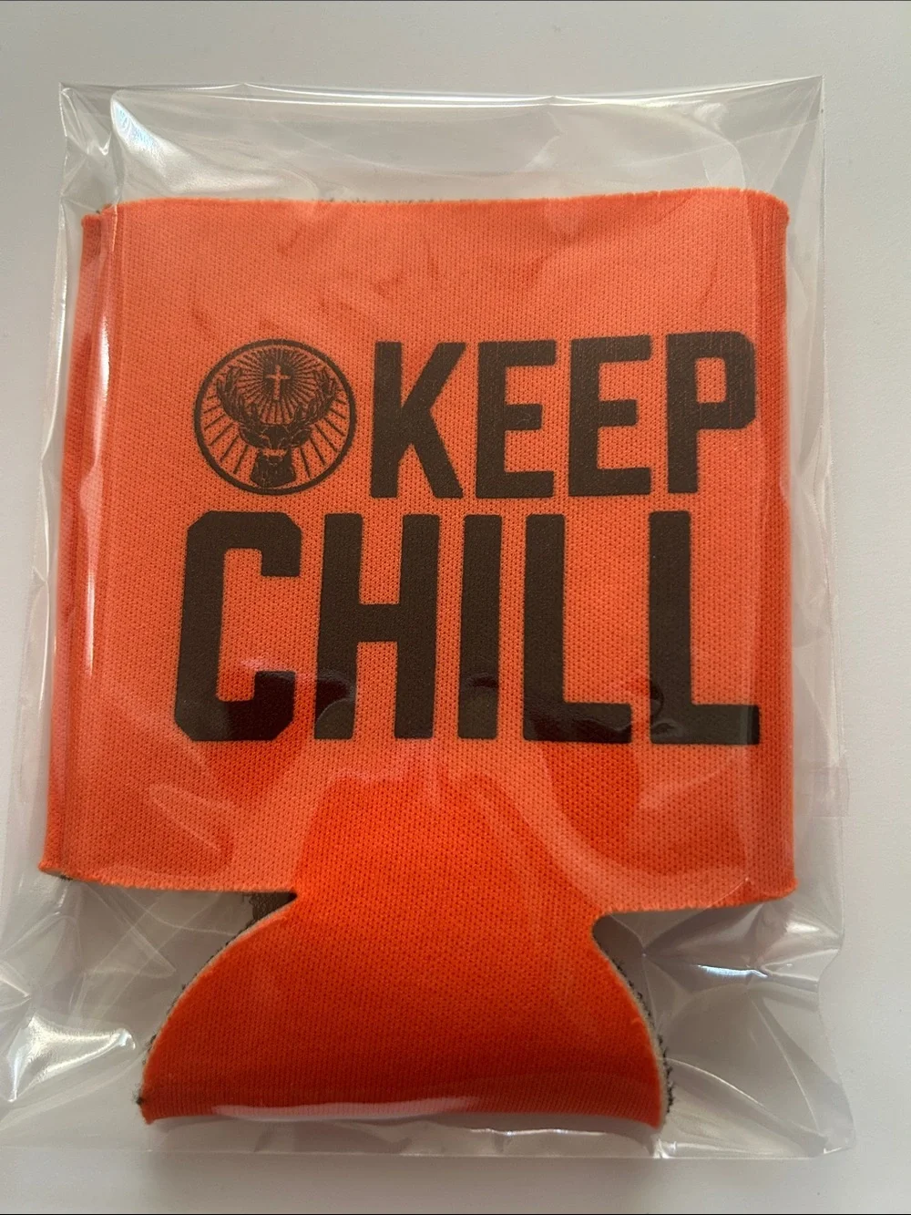 Jagermeister Keep Chill Orange Coozie Can Cooler Collector Barware